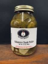 Habanero Chunk Pickles - 32 oz.